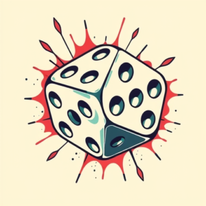 Retro 90S Dice Tattoo