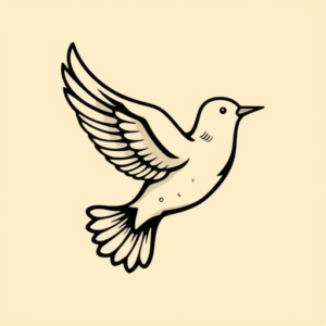 Retro 90S Dove Tattoo