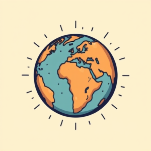 Retro 90S Earth Tattoo