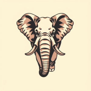 Retro 90S Elephant Tattoo
