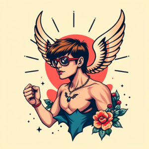 Retro 90S Evangelion Tattoo