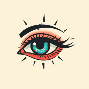 Retro 90S Eye Tattoo