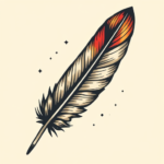 Retro 90S Feather Tattoo