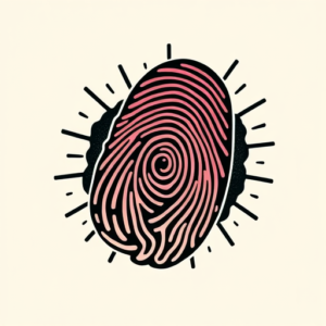 Retro 90S Fingerprint Tattoo