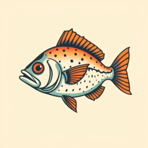 Retro 90S Fish Tattoo