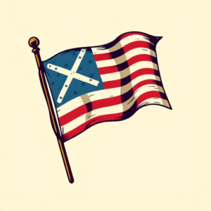 Retro 90S Flag Tattoo