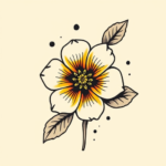 Retro 90S Flower Tattoo