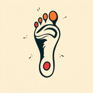 Retro 90S Footprint Tattoo