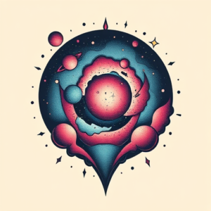 Retro 90S Galaxy Tattoo