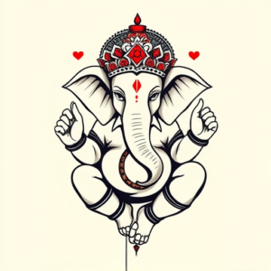 Retro 90S Ganesha Tattoo