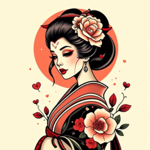 Retro 90S Geisha Tattoo