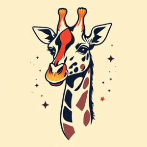 Retro 90S Giraffe Tattoo