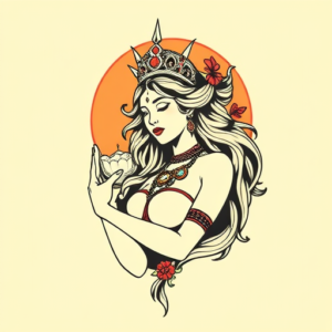 Retro 90S Goddess Tattoo