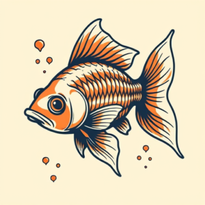 Retro 90S Goldfish Tattoo