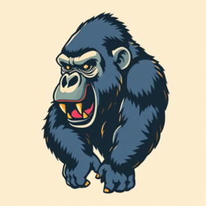 Retro 90S Gorilla Tattoo