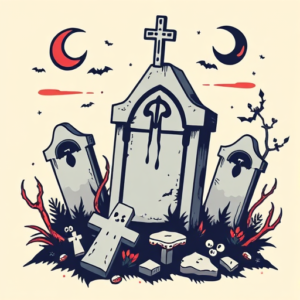 Retro 90S Graveyard Tattoo