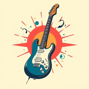 Retro 90S Guitar Tattoo