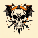 Retro 90S Halloween Tattoo