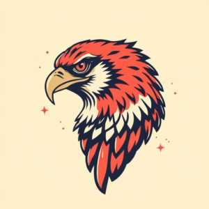 Retro 90S Hawk Tattoo