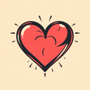 Retro 90S Heart Tattoo