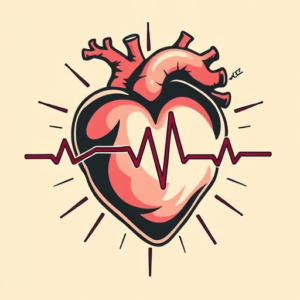 Retro 90S Heartbeat Tattoo
