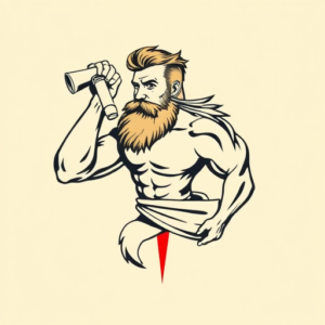 Retro 90S Hercules Tattoo