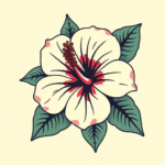 Retro 90S Hibiscus Tattoo