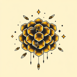 Retro 90S Honeycomb Tattoo