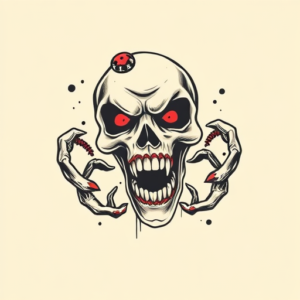 Retro 90S Horror Tattoo