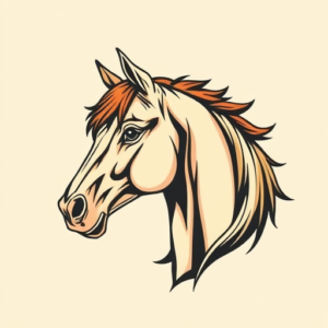 Retro 90S Horse Tattoo