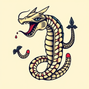 Retro 90S Hydra Tattoo