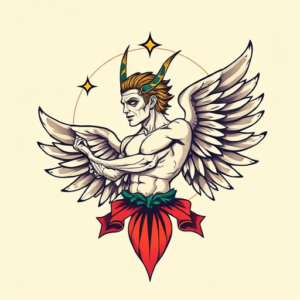 Retro 90S Icarus Tattoo