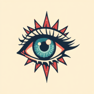 Retro 90S Iris Tattoo