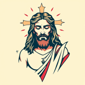 Retro 90S Jesus Tattoo