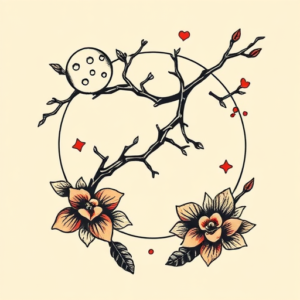 Retro 90S Kintsugi Tattoo