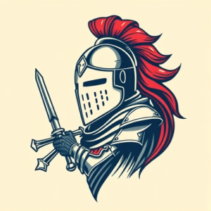 Retro 90S Knight Tattoo