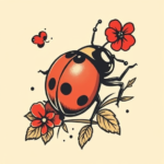 Retro 90S Ladybug Tattoo