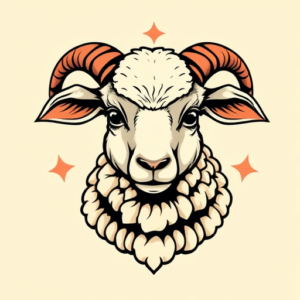 Retro 90S Lamb Tattoo