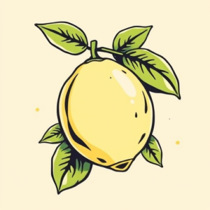 Retro 90S Lemon Tattoo