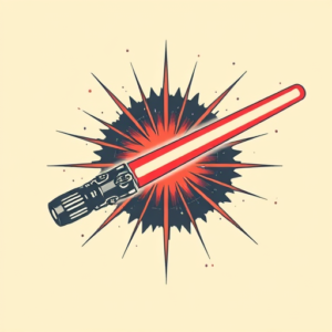 Retro 90S Lightsaber Tattoo