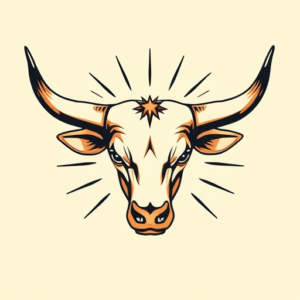 Retro 90S Longhorn Tattoo