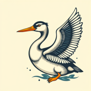 Retro 90S Loon Tattoo