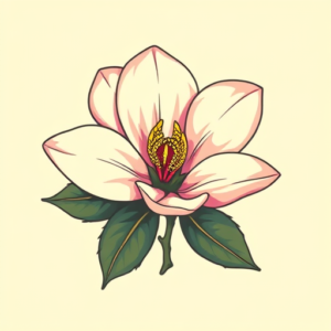 Retro 90S Magnolia Tattoo