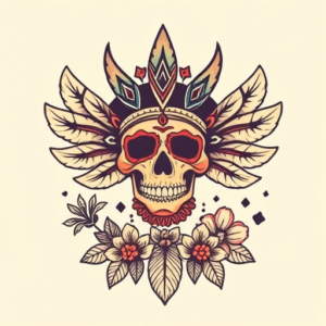 Retro 90S Mictlantecuhtli Tattoo