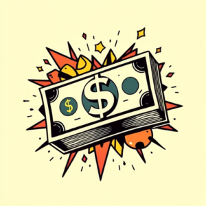 Retro 90S Money Tattoo