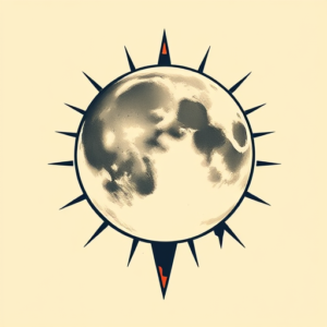 Retro 90S Moon Tattoo