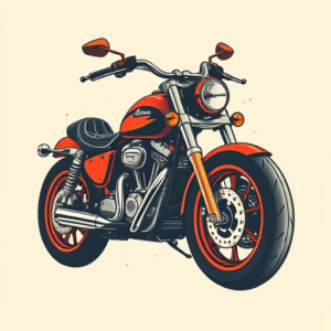 Retro 90S Motorcycle Tattoo