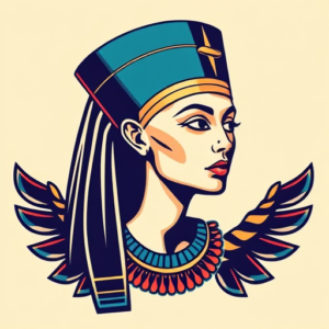 Retro 90S Nefertiti Tattoo