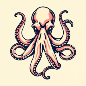 Retro 90S Octopus Tattoo