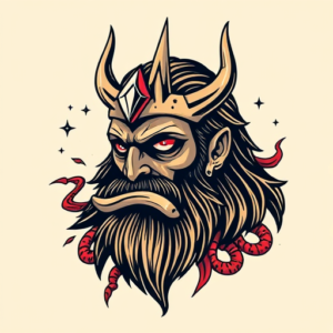 Retro 90S Odin Tattoo